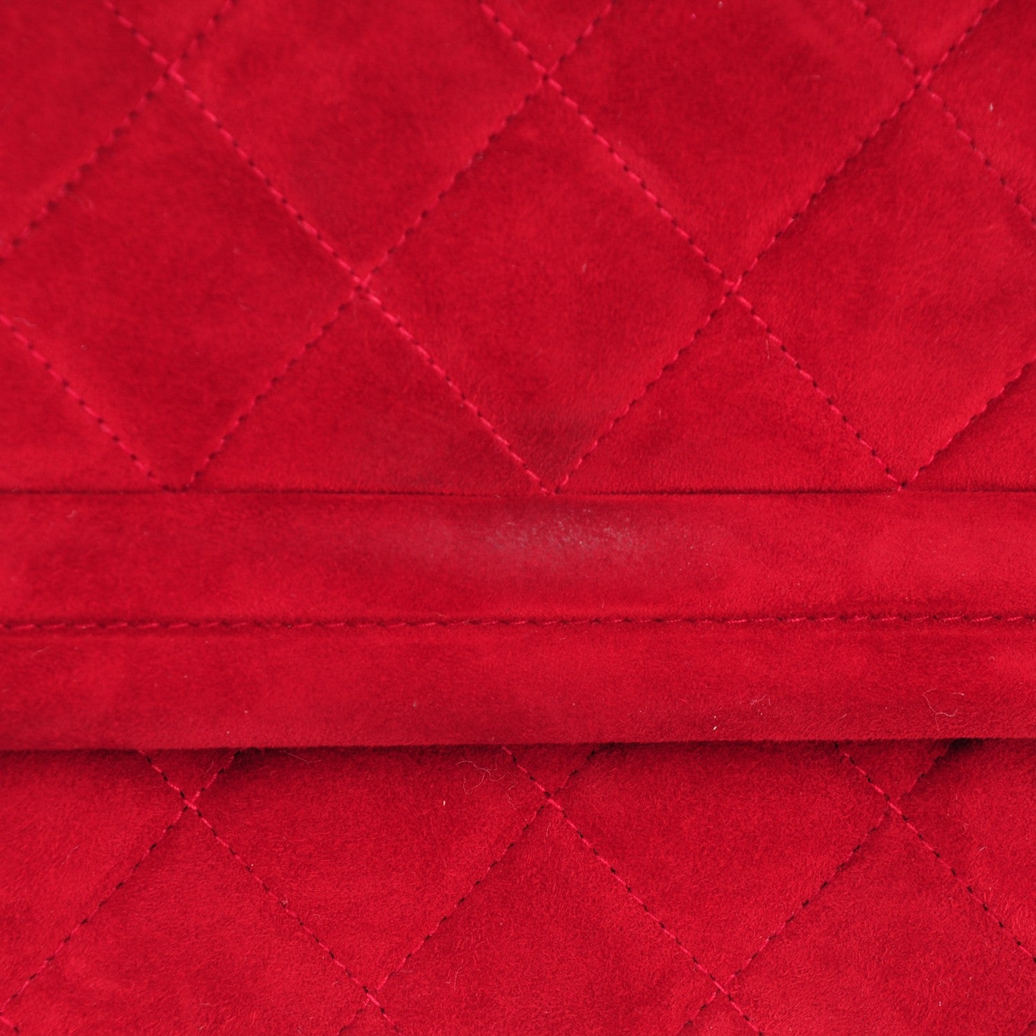 Chanel Suede Quilted Tassel Flap Red 10 of 11