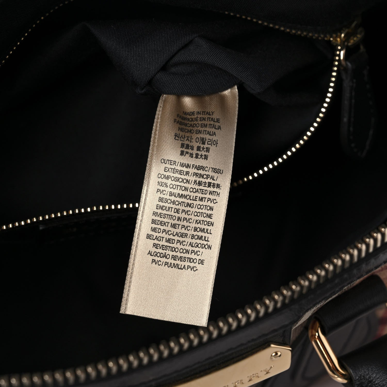 Burberry Haymarket Check Small Gladstone Black 7 of 10