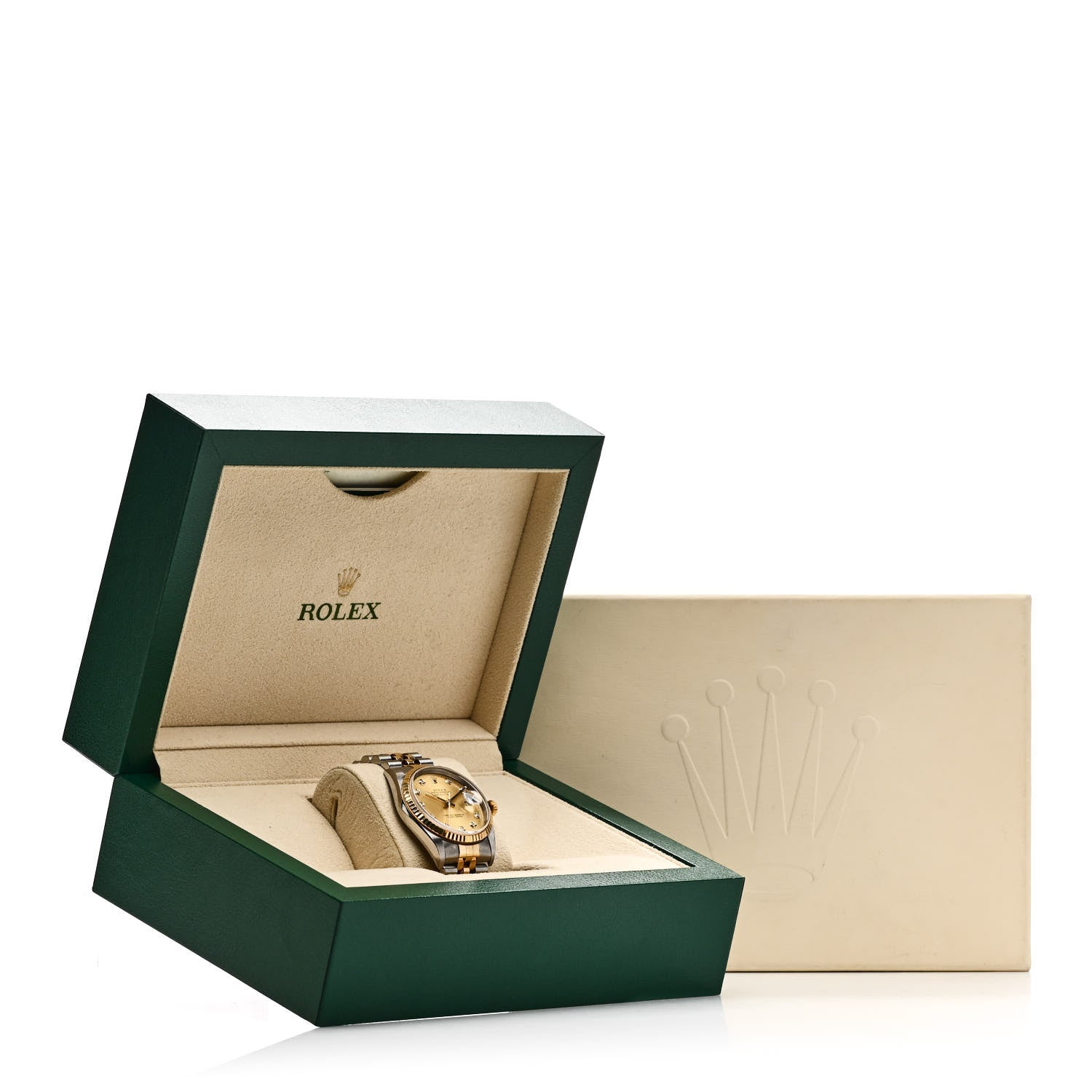 Rolex Stainless Steel 18K Yellow Gold Diamond 36mm Oyster Perpetual Datejust Watch Champagne 16233 5 of 5