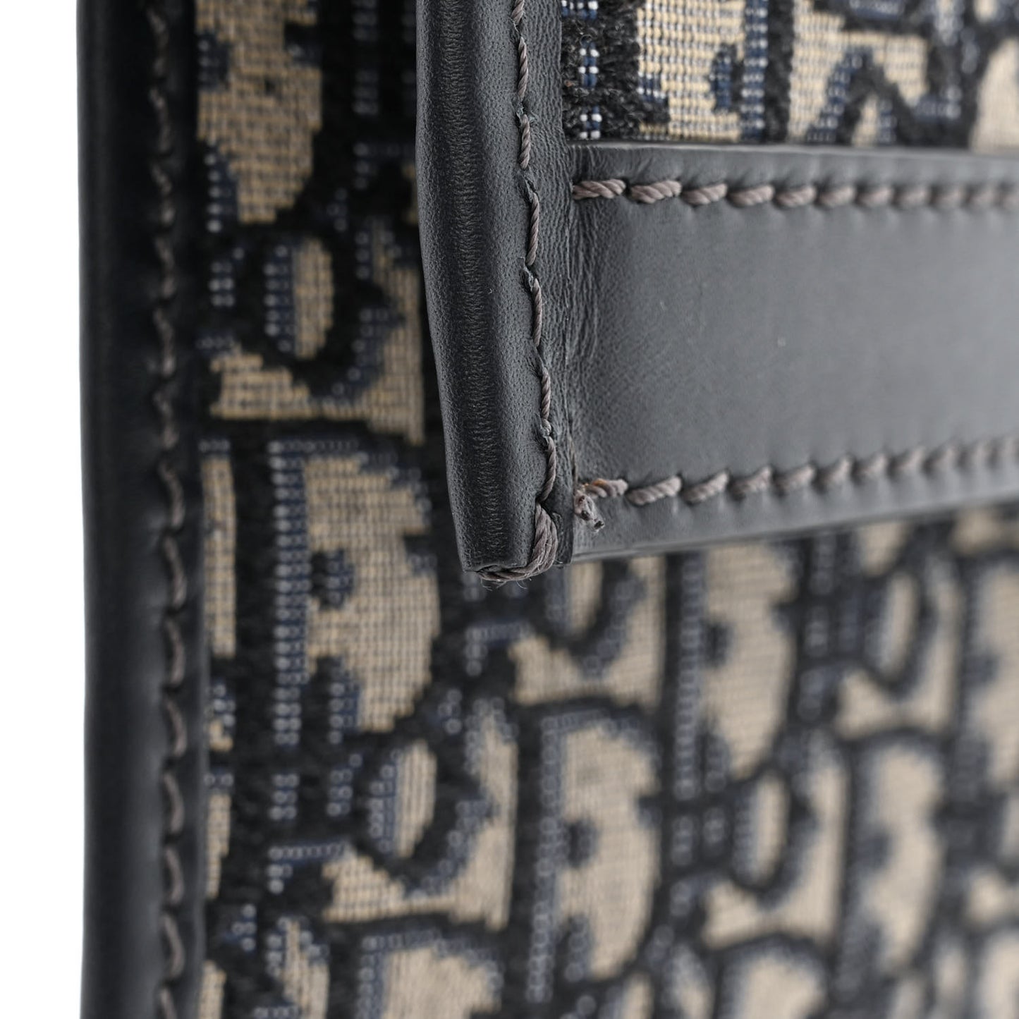 Oblique Fold Over Clutch Blue