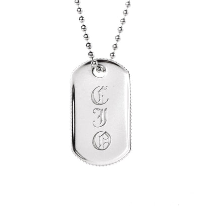 Tiffany Sterling Silver Coin Edge Dog Tag Necklace 5 of 6
