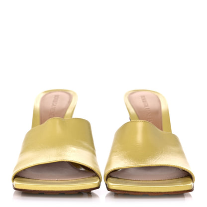 Bottega Veneta Lambskin Stretch Mule Sandals 37.5 Pear 2 of 10