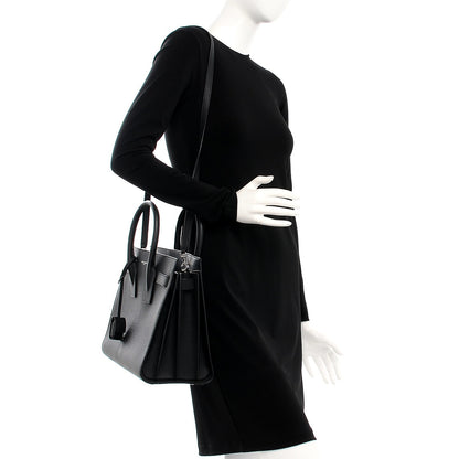 Saint Laurent Grained Calfskin Small Sac De Jour Black 2 of 14