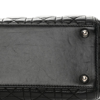 Christian Dior Lambskin Cannage Large Lady Dior Black 12 of 20