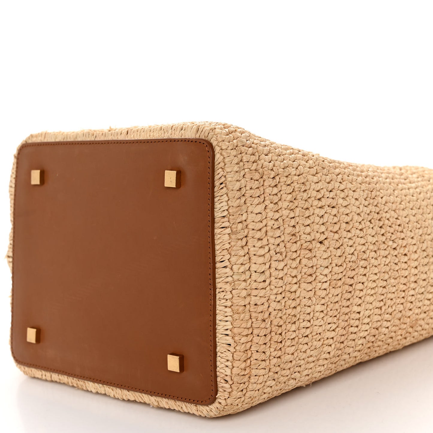 Raffia Vegetable Le 37 Bucket Bag Naturel Brick