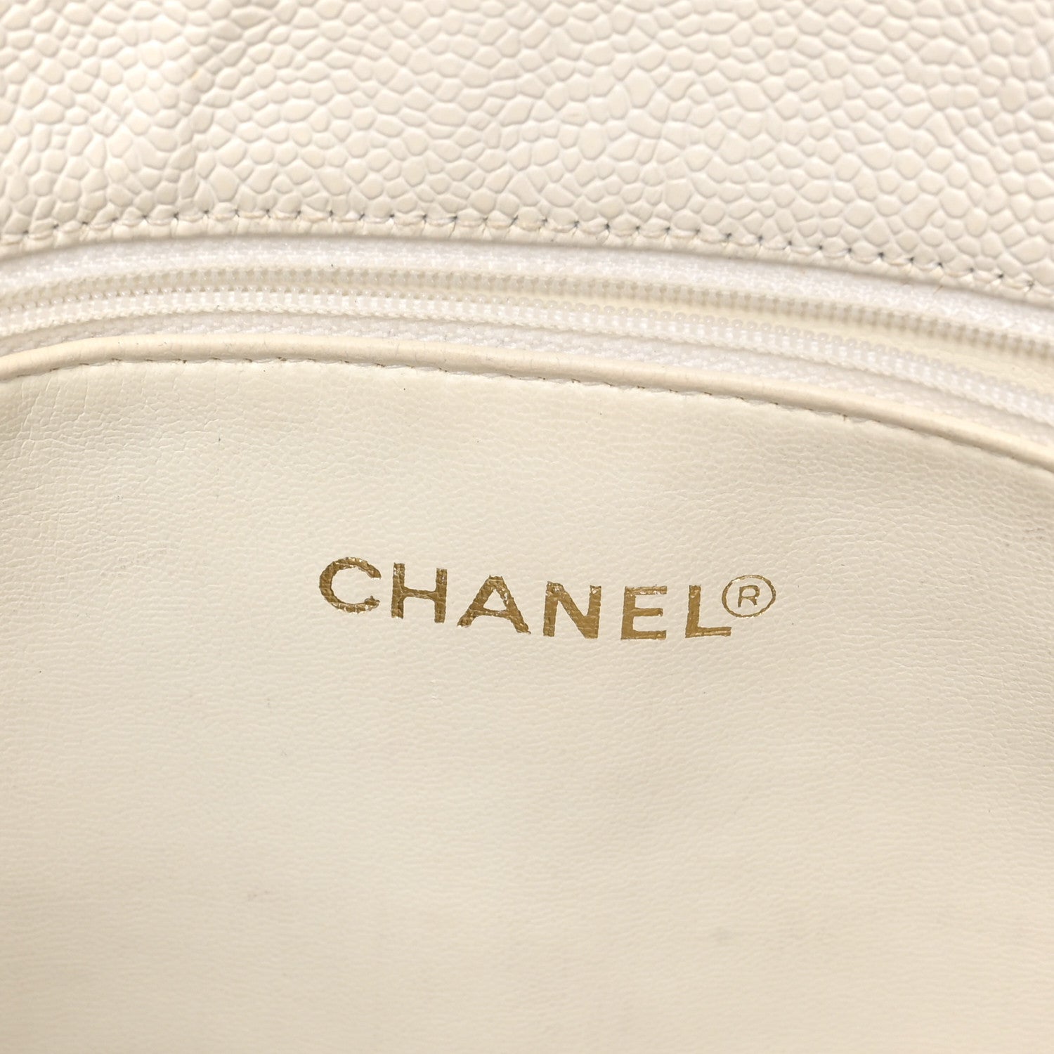 Chanel Caviar Flap Shoulder Bag White 6 of 10