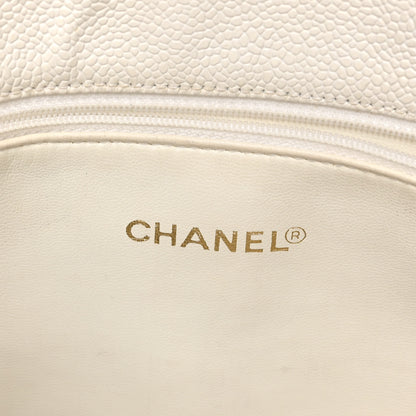 Chanel Caviar Flap Shoulder Bag White 6 of 10