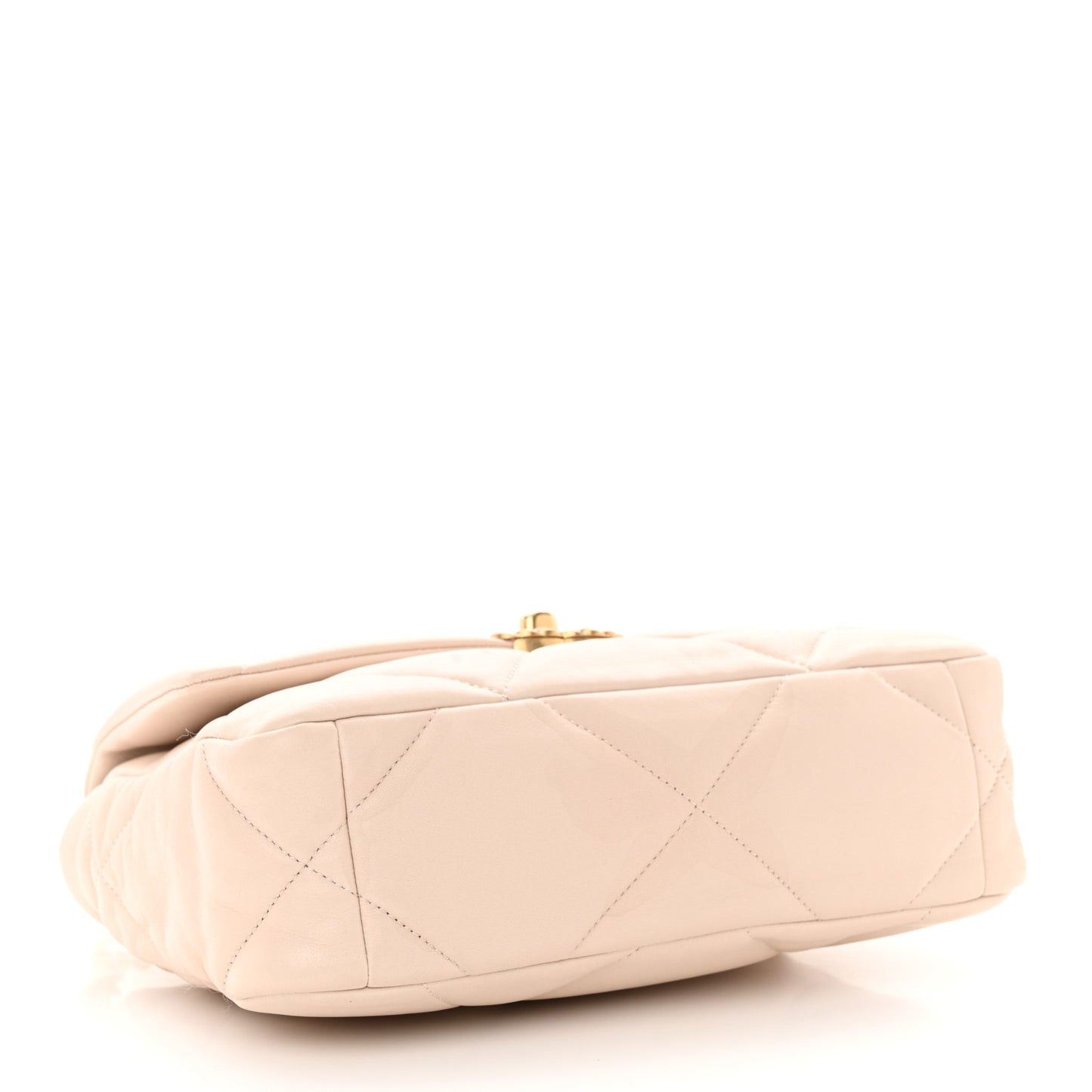 Lambskin Quilted Medium Chanel 19 Flap Beige