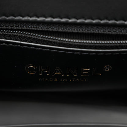 Chanel Shiny Aged Calfskin Quilted Nano Kelly Shopper Black 6 of 10