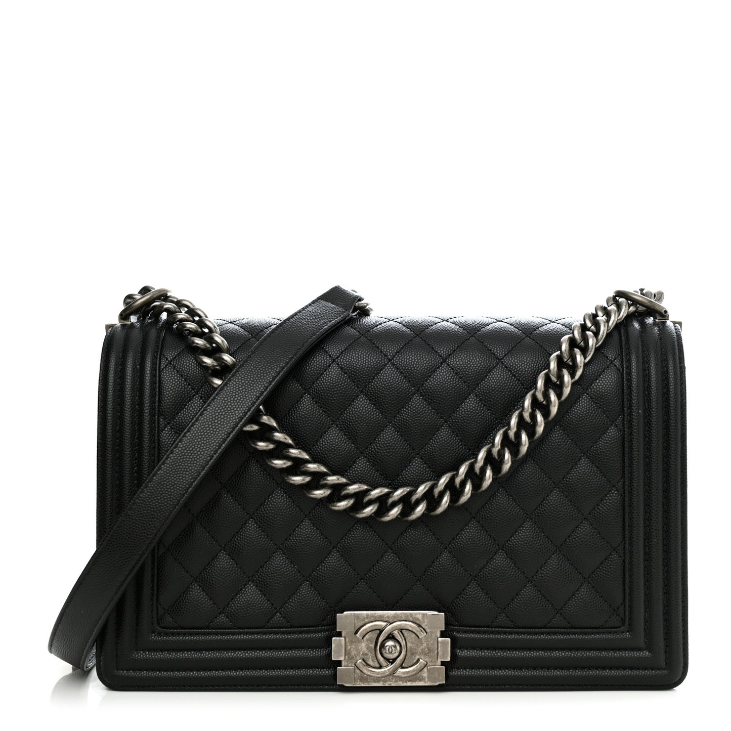 Caviar Quilted New Medium Boy Flap Black