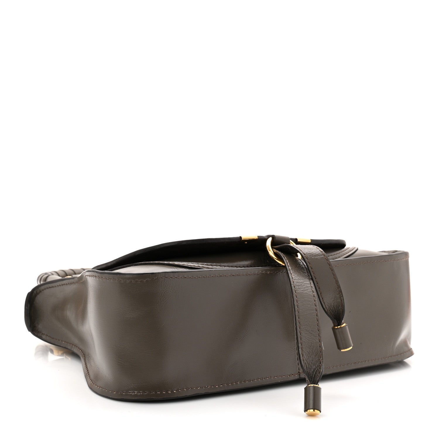 Chloe Natural Shiny Calfskin Small Marcie Satchel Flannel Grey 4 of 10