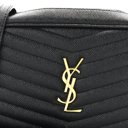 Saint Laurent Grain De Poudre Matelasse Monogram Mini Lou Camera Bag Black 8 of 10