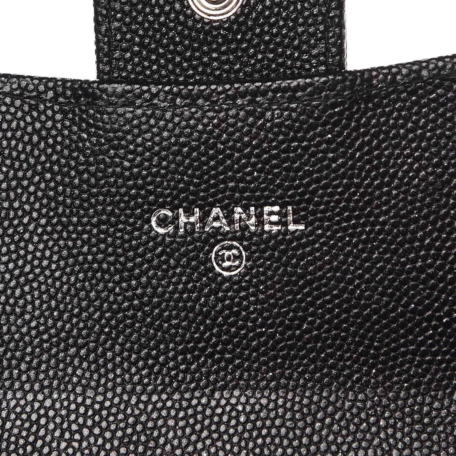 Chanel Iridescent Caviar Quilted Large Gusset Flap Wallet Black 6 of 9