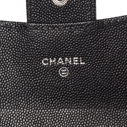 Chanel Iridescent Caviar Quilted Large Gusset Flap Wallet Black 6 of 9