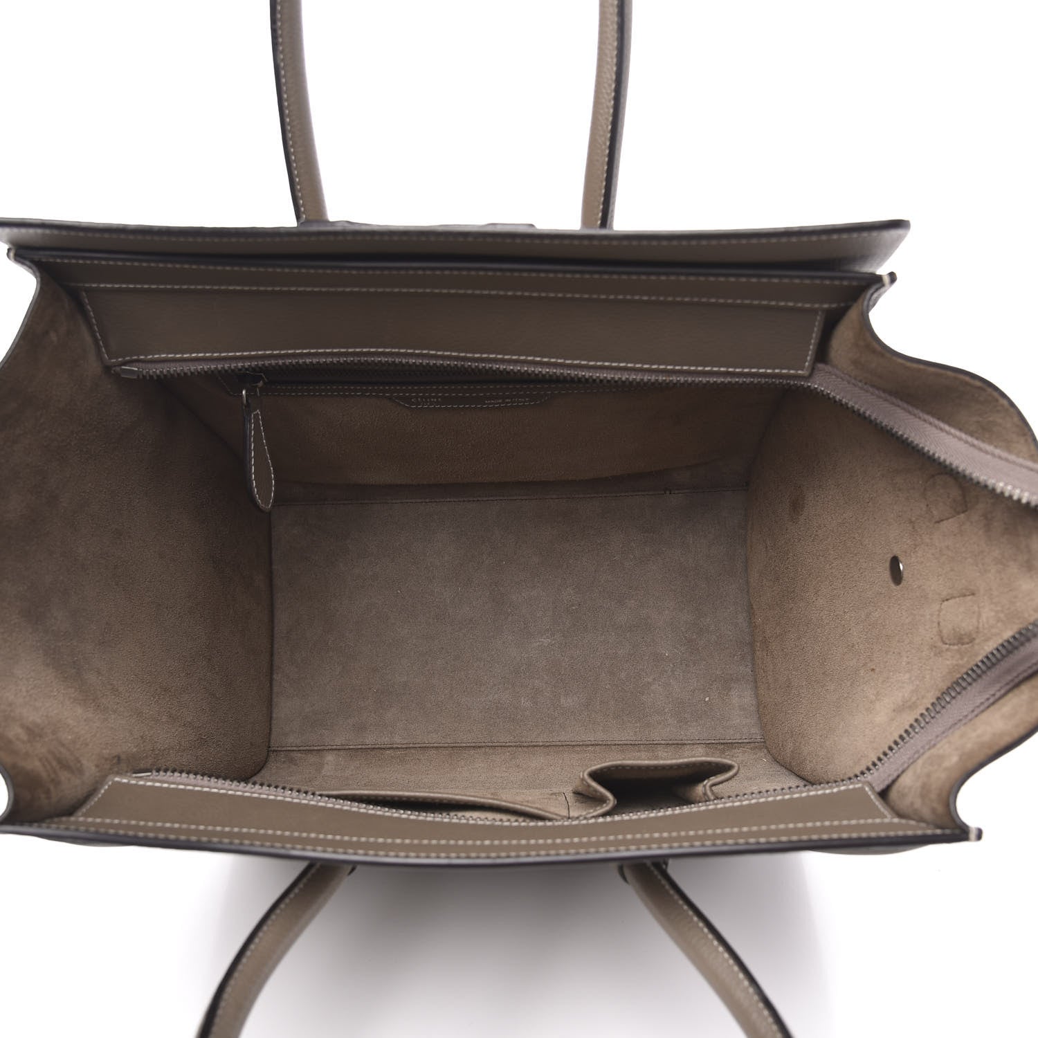 Celine Drummed Calfskin Mini Luggage Souris 5 of 16