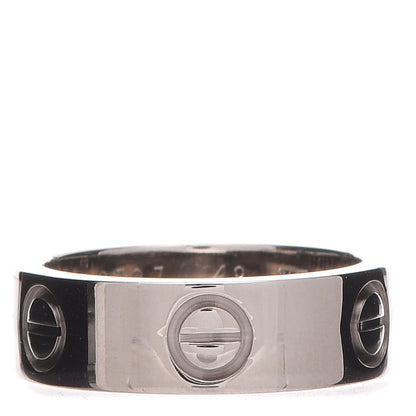 Cartier 18K White Gold 5.5mm LOVE Ring 49 4.75 1 of 6