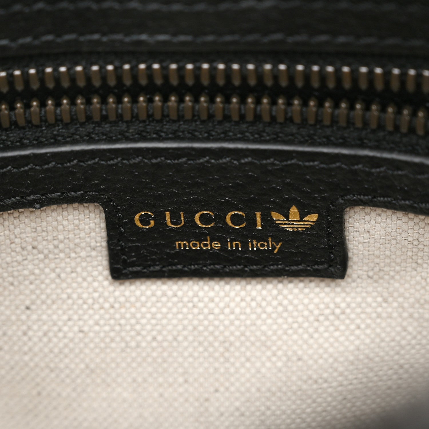 Gucci X ADIDAS Crystal Vintage Monogram Textured Dollar Calfskin Web Trefoil Logo Small Messenger Bag Bright Splash Off White Black 6 of 10