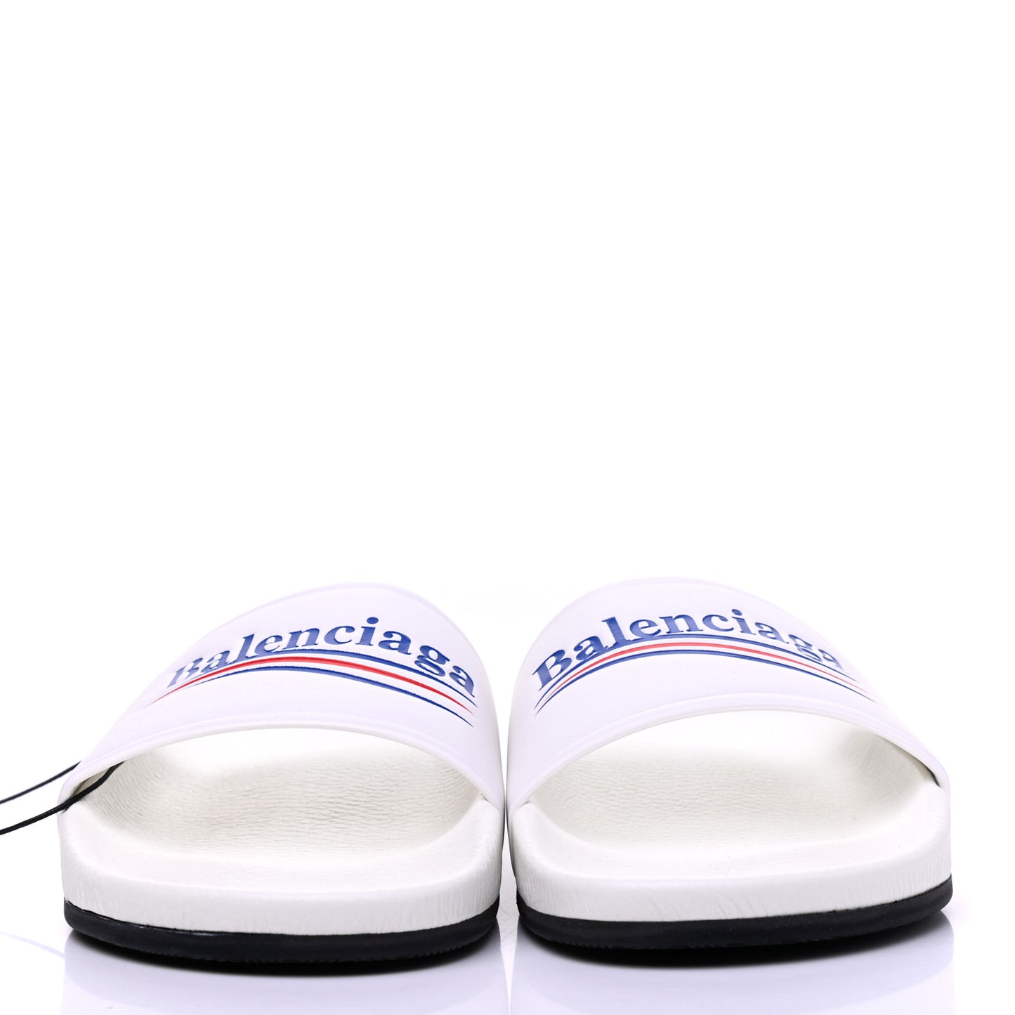 Nappa Political Campaign Logo Womens Pool Slide Sandals 39 White