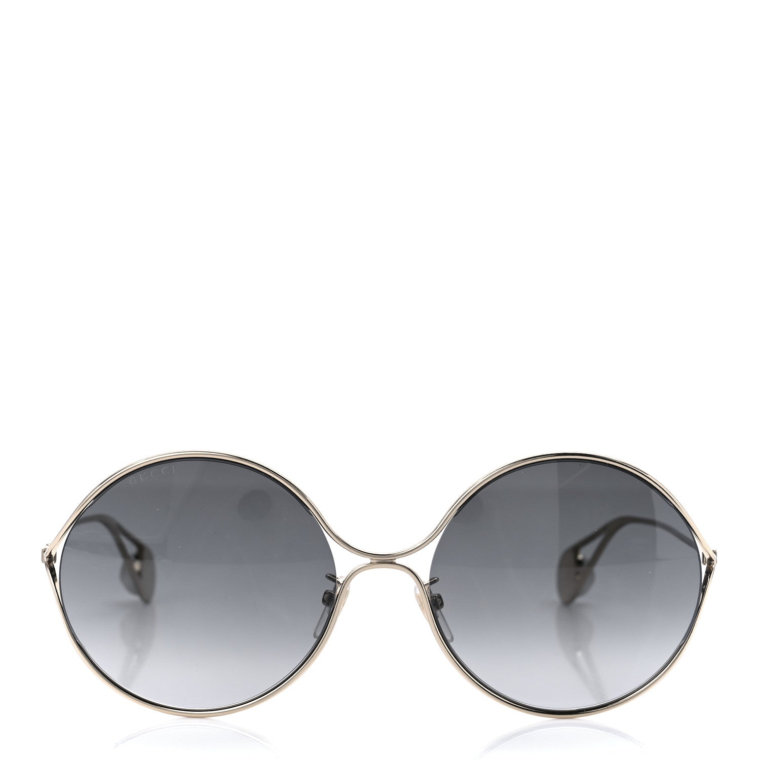 Gucci Metal Round Pearl Tip Sunglasses GG0253S Gold 2 of 8