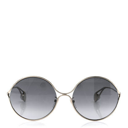 Gucci Metal Round Pearl Tip Sunglasses GG0253S Gold 2 of 8