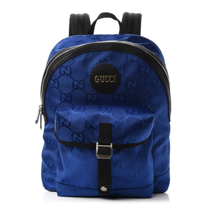Gucci Econyl Nylon Monogram Off The Grid Backpack Guilted Blue Black 1 of 10