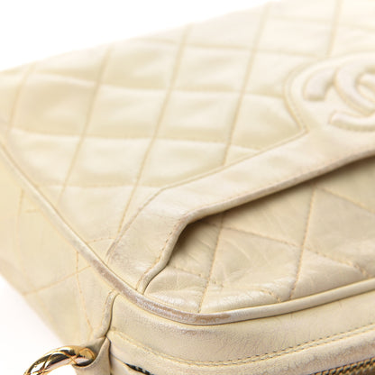 Chanel Lambskin Quilted Tassel Camera Case Pouch Beige 19 of 24