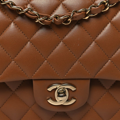 Chanel Lambskin Quilted Medium Double Flap Brown 8 of 11
