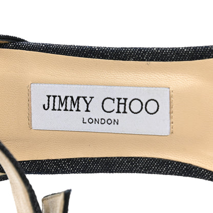 Jimmy Choo Denim Jaimie Ankle Strap Sandals 40 Indigo 7 of 9