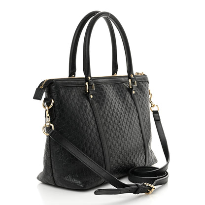 Gucci Soft Microguccissima Small Zippered Satchel Black 3 of 12