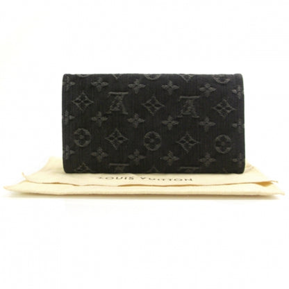 Louis Vuitton Denim Amelia Wallet Black 2 of 8