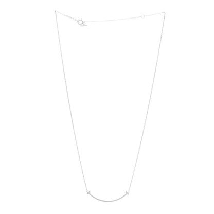 Tiffany Sterling Silver Small T Smile Pendant Necklace 3 of 4