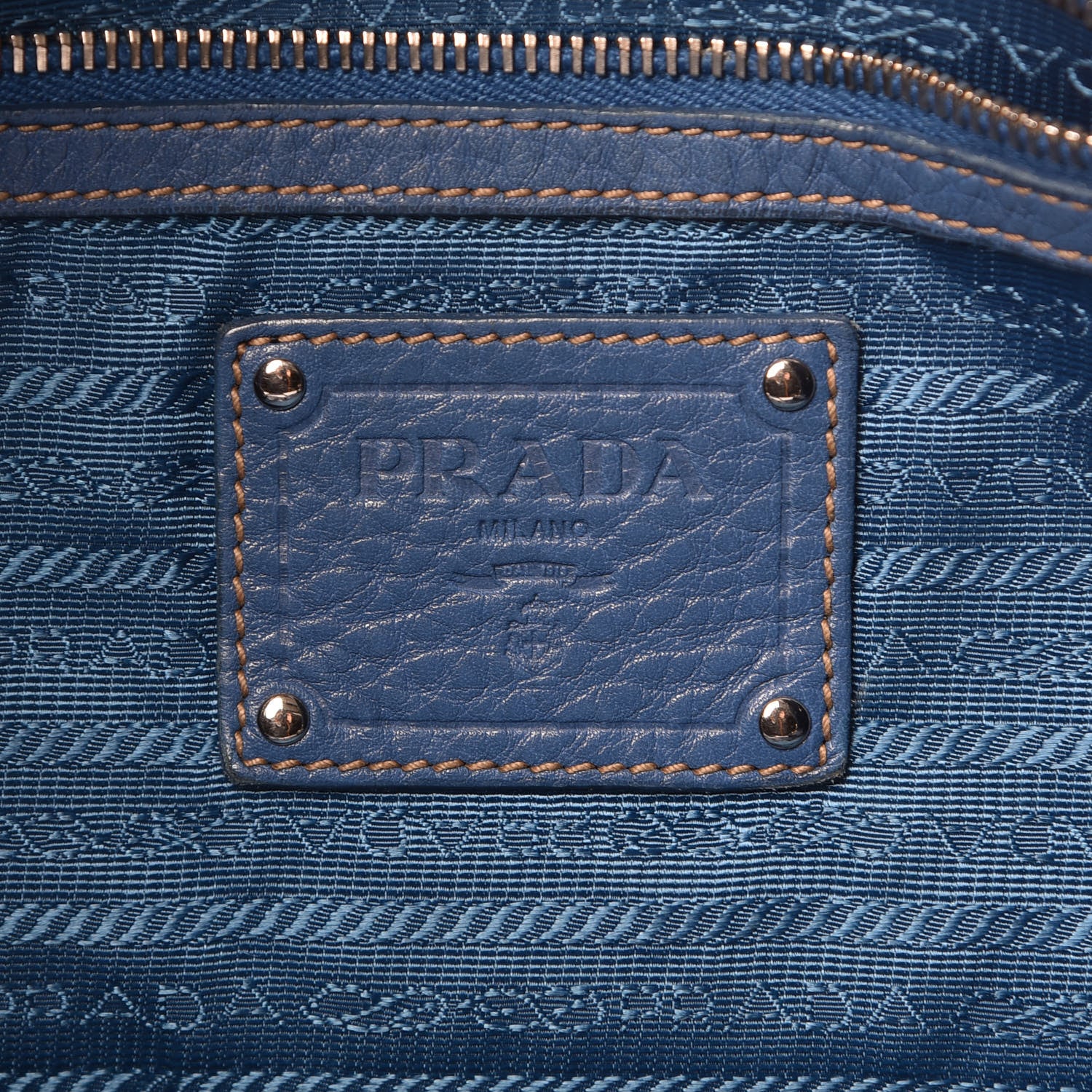 Prada Vitello Daino Tote Cobalto 7 of 18