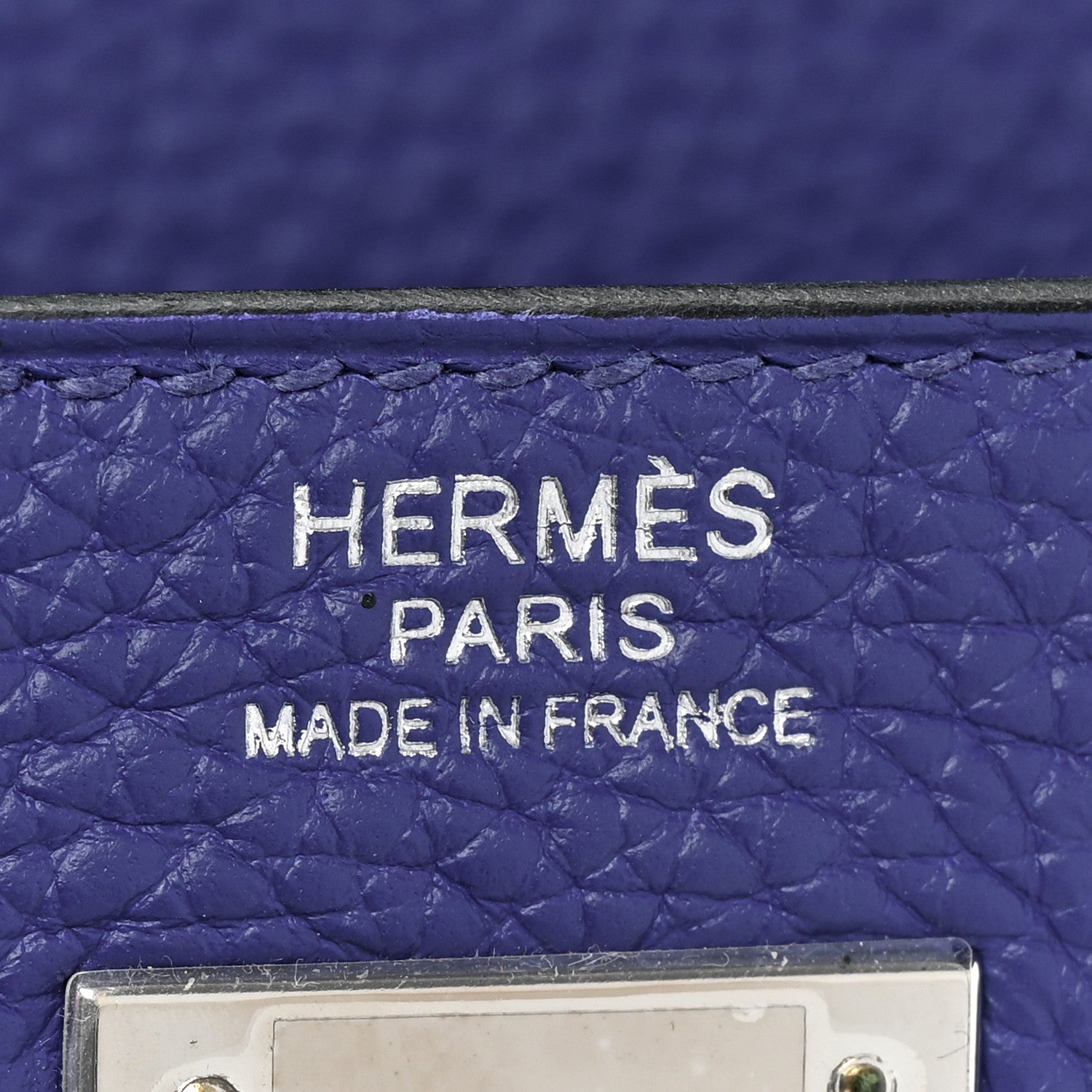 Hermes Taurillon Clemence Kelly Retourne 32 Bleu Electrique 6 of 9