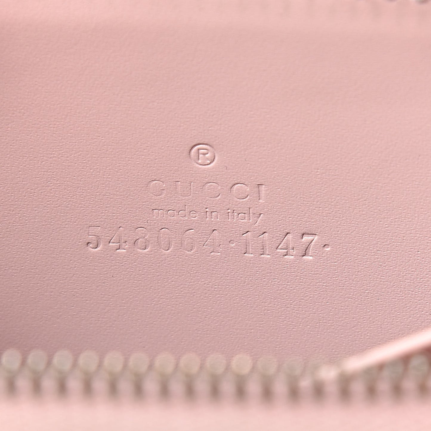 Guccissima Signature Crystal Cat Zip Around Card Case Light Candy Pink