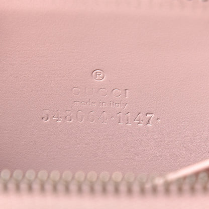 Gucci Guccissima Signature Crystal Cat Zip Around Card Case Light Candy Pink 6 of 11