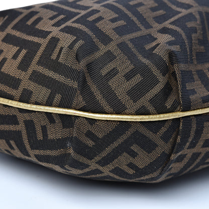 Fendi Zucca Laminated Vachetta Small Chef Hobo Tobacco Bronzo 7 of 13