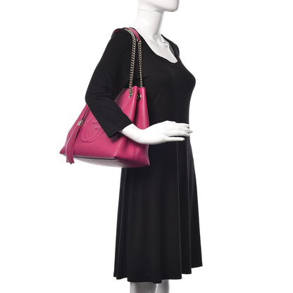 Gucci Cellarius Calfskin Medium Soho Chain Shoulder Bag Bright Bouganville 2 of 13