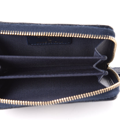 Chanel Caviar Quilted Zip Coin Purse Dark Blue 5 of 9