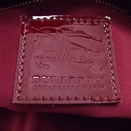 Patent Quilted Belt Bag Burgundy