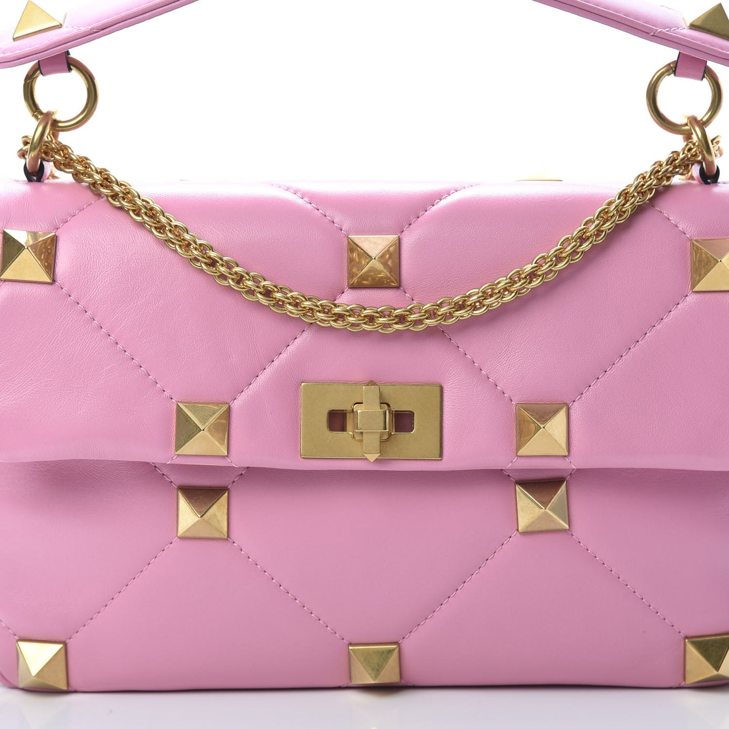 Nappa Large Roman Stud Shoulder Bag Giacinto