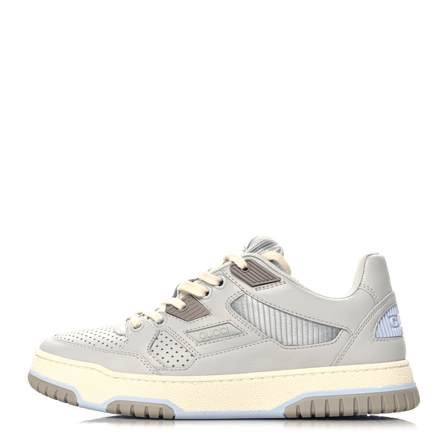 Gucci Calfskin Perforated Sneakers 36 Smoky Grey 1 of 10