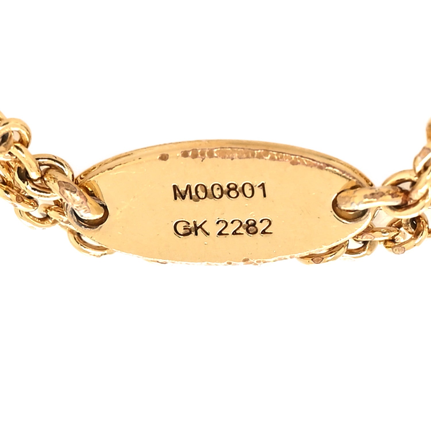 Louis Vuitton Metal Crystal Loulougram Bracelet Gold 6 of 6