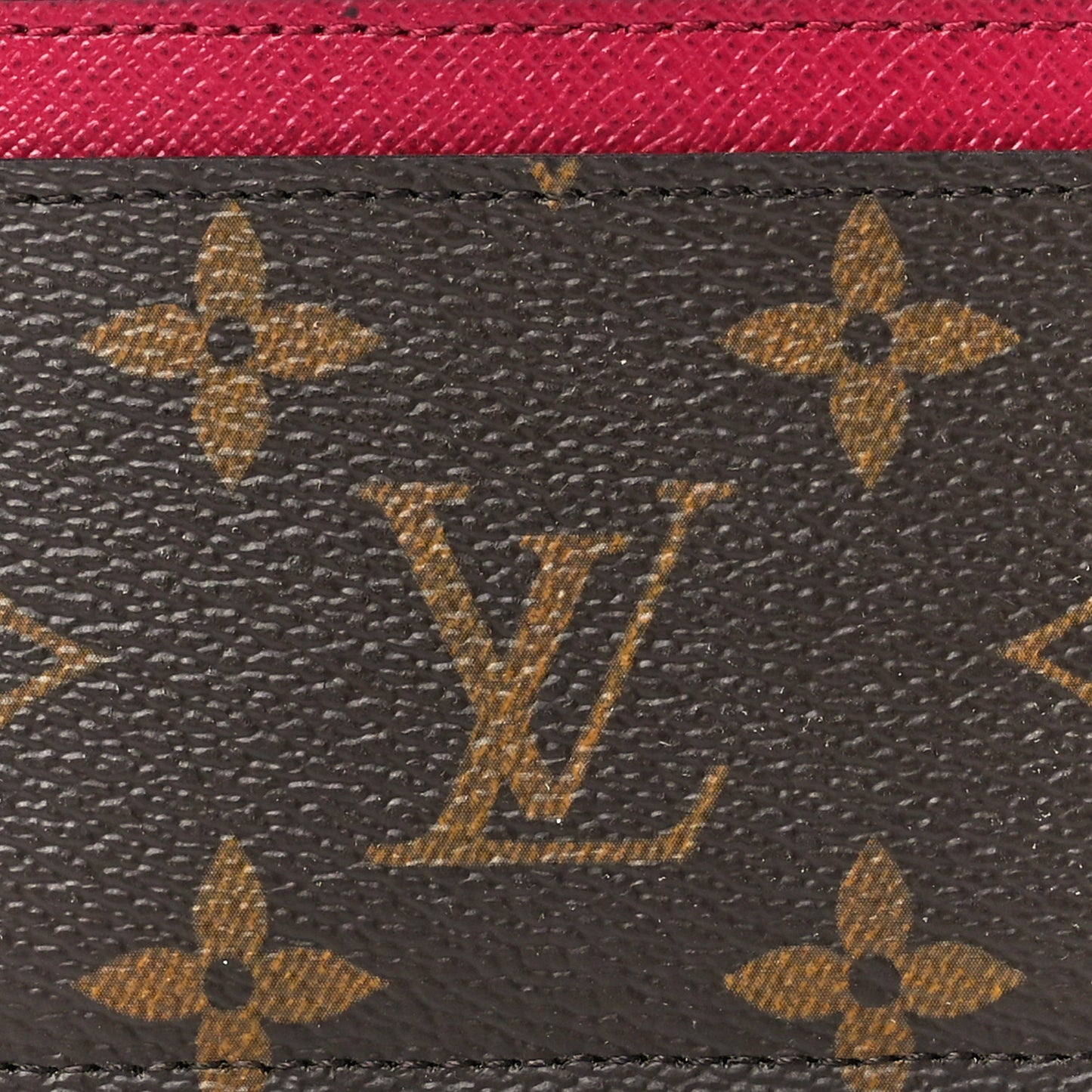 Monogram Card Holder Fuchsia