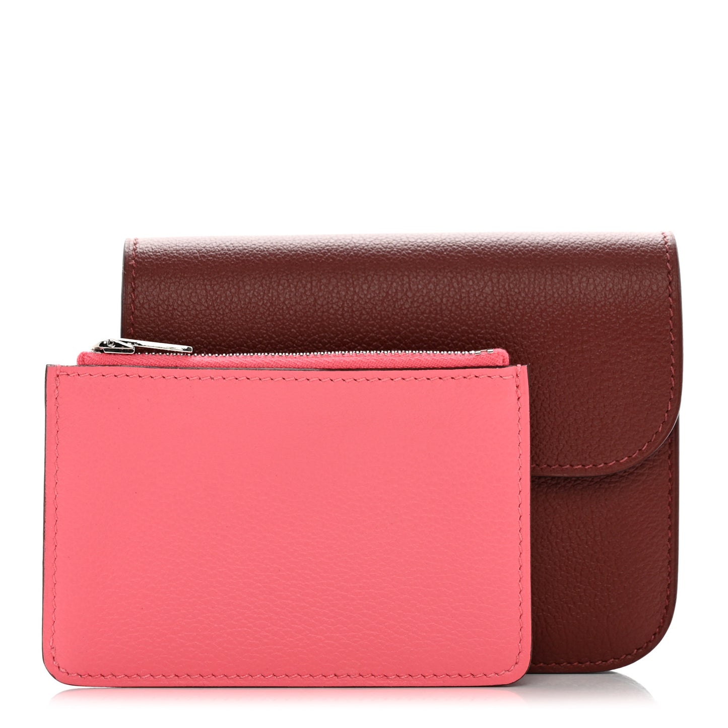 Evercolor Bi-Color Constance Slim Wallet Rouge H Rose Azalee