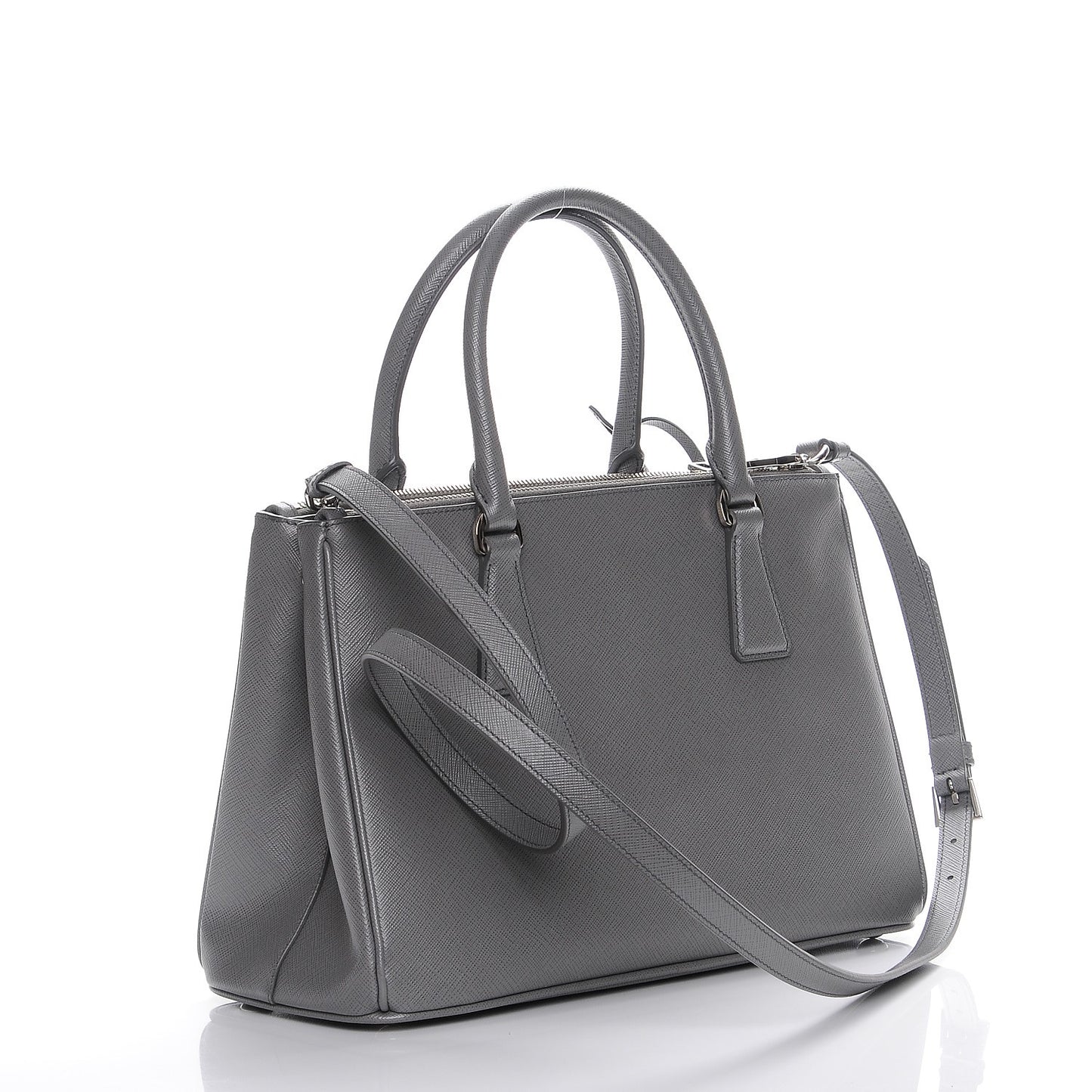 Saffiano Small Galleria Double Zip Tote Marmo