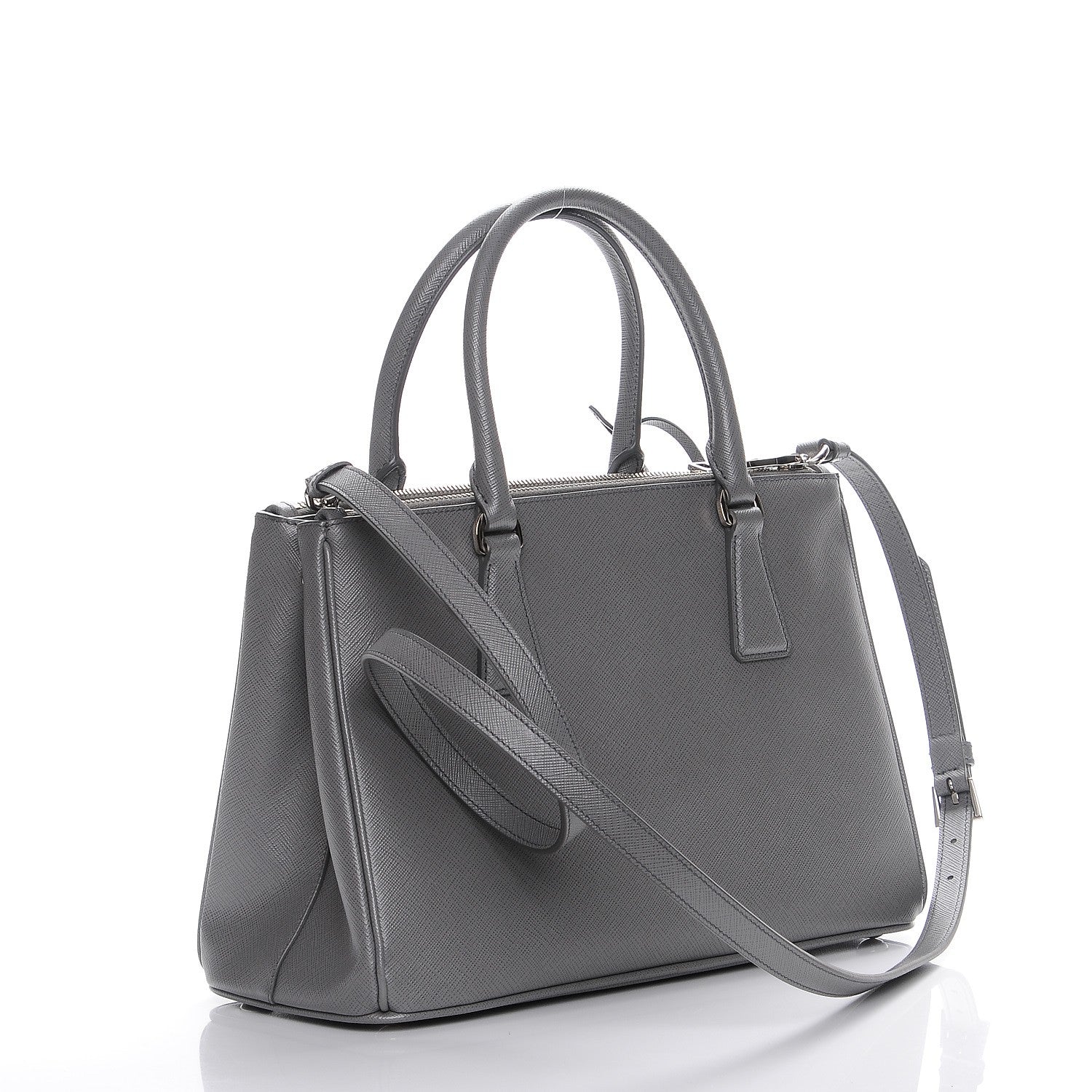 Prada Saffiano Small Galleria Double Zip Tote Marmo 4 of 9