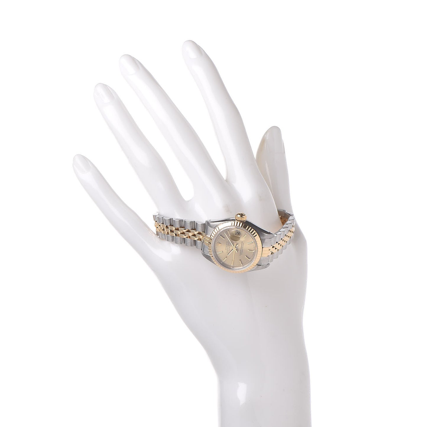 Stainless Steel 18K Yellow Gold 26mm Oyster Perpetual Datejust Watch Champagne 69173