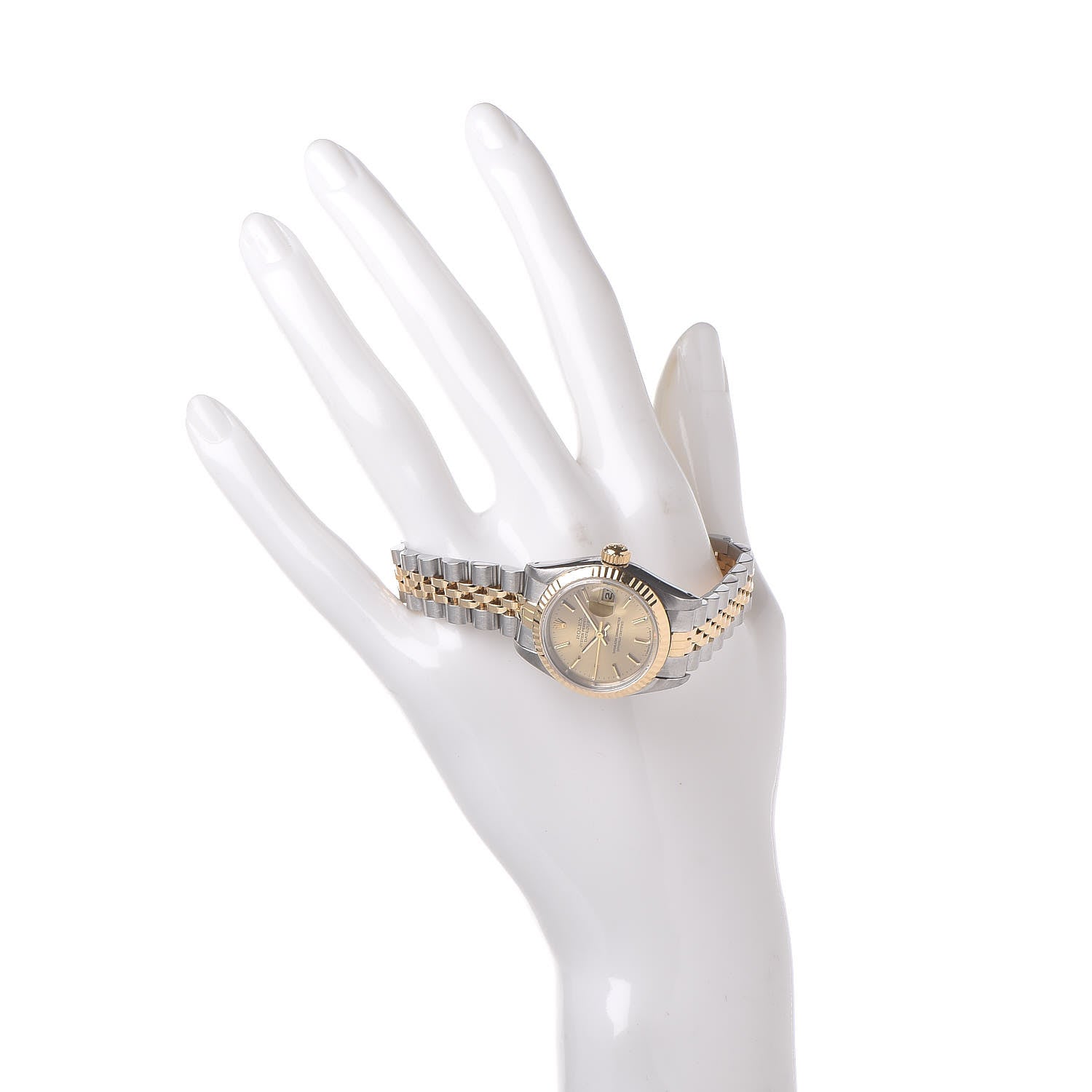 Rolex Stainless Steel 18K Yellow Gold 26mm Oyster Perpetual Datejust Watch Champagne 69173 2 of 6