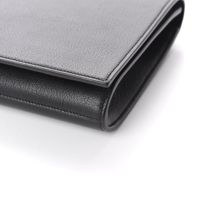 Saint Laurent Calfskin Monogram Large Belle De Jour Clutch Black 6 of 7