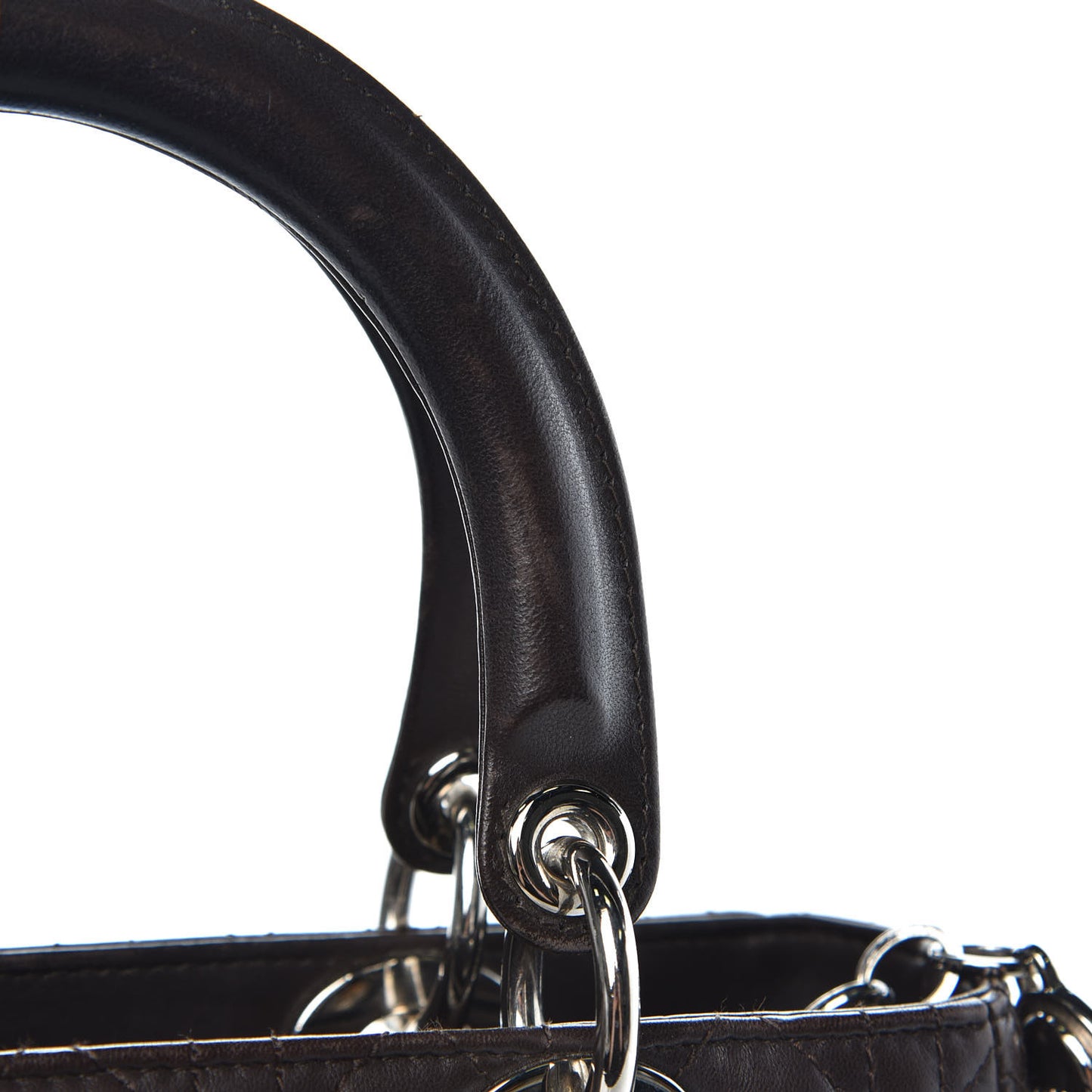 Lambskin Cannage Medium Lady Dior Dark Brown